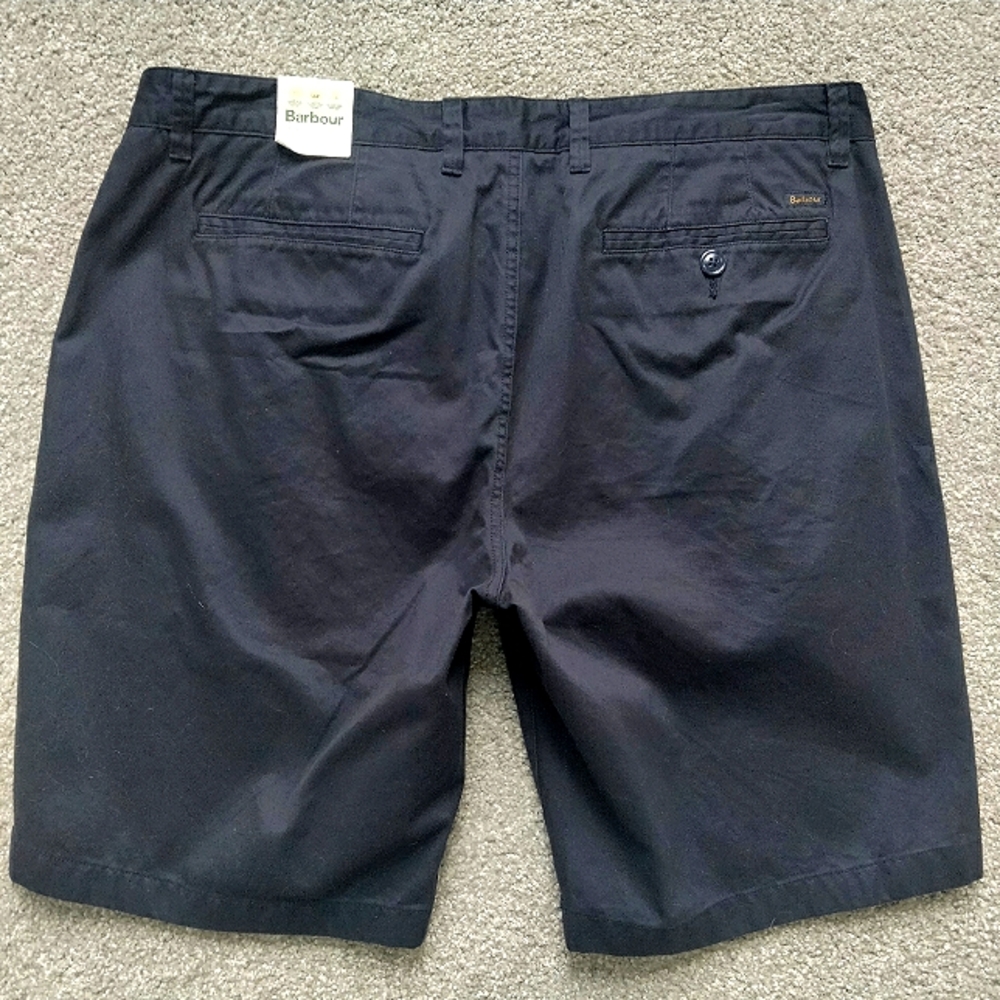 NWT 40 Barbour 10" Men's Regular Fit City Navy Neus Chino Khaki Shorts NEW - Picture 2 of 12